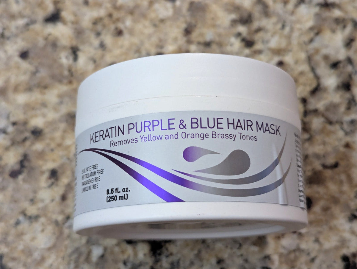 Purple & Blue Hair Mask with Keratin - Hair Treatment Vitamins 6.5 fl oz