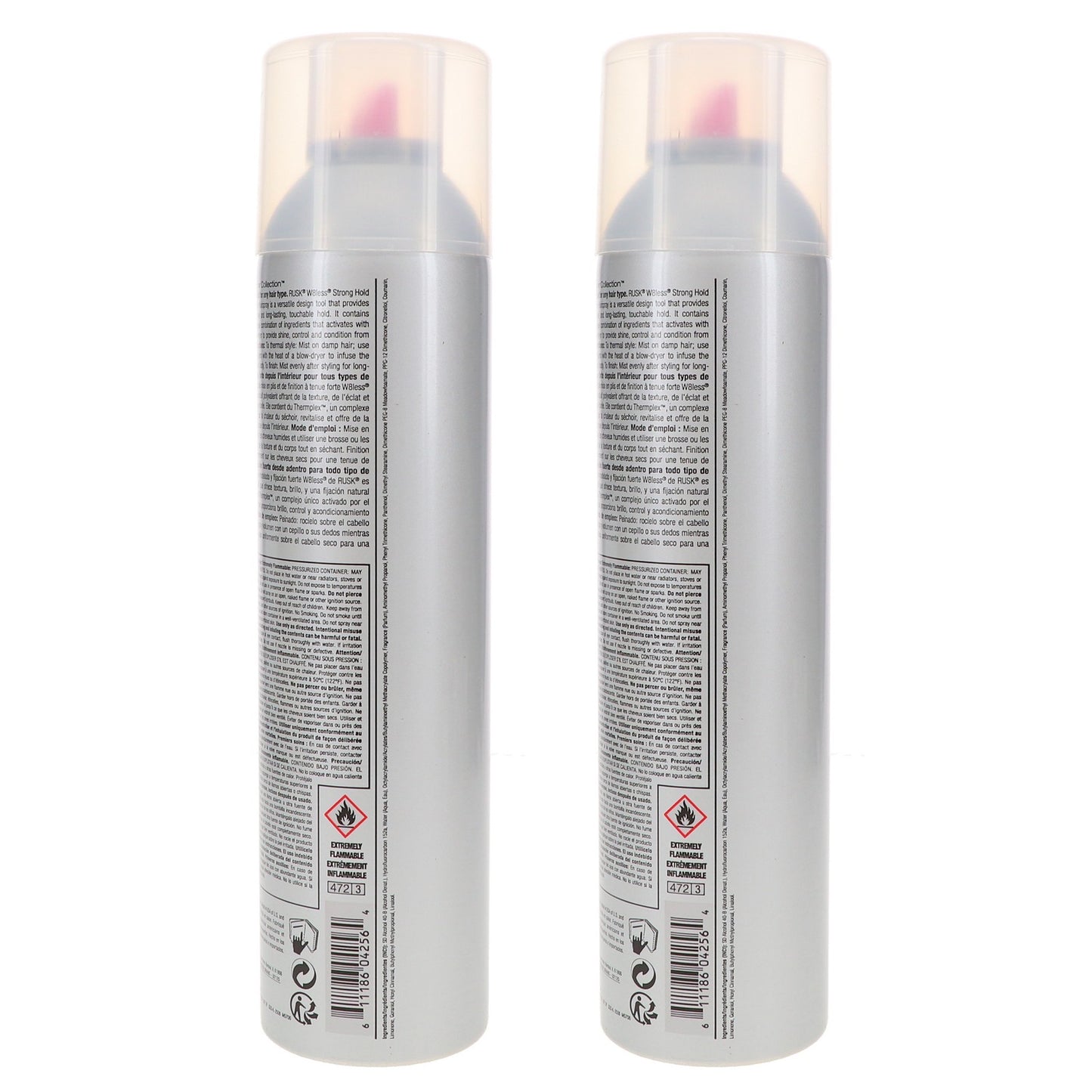 Rusk W8less Hairspray 10 oz - Anti-Frizz Strong Hold, Lightweight Finish, 2 Pack