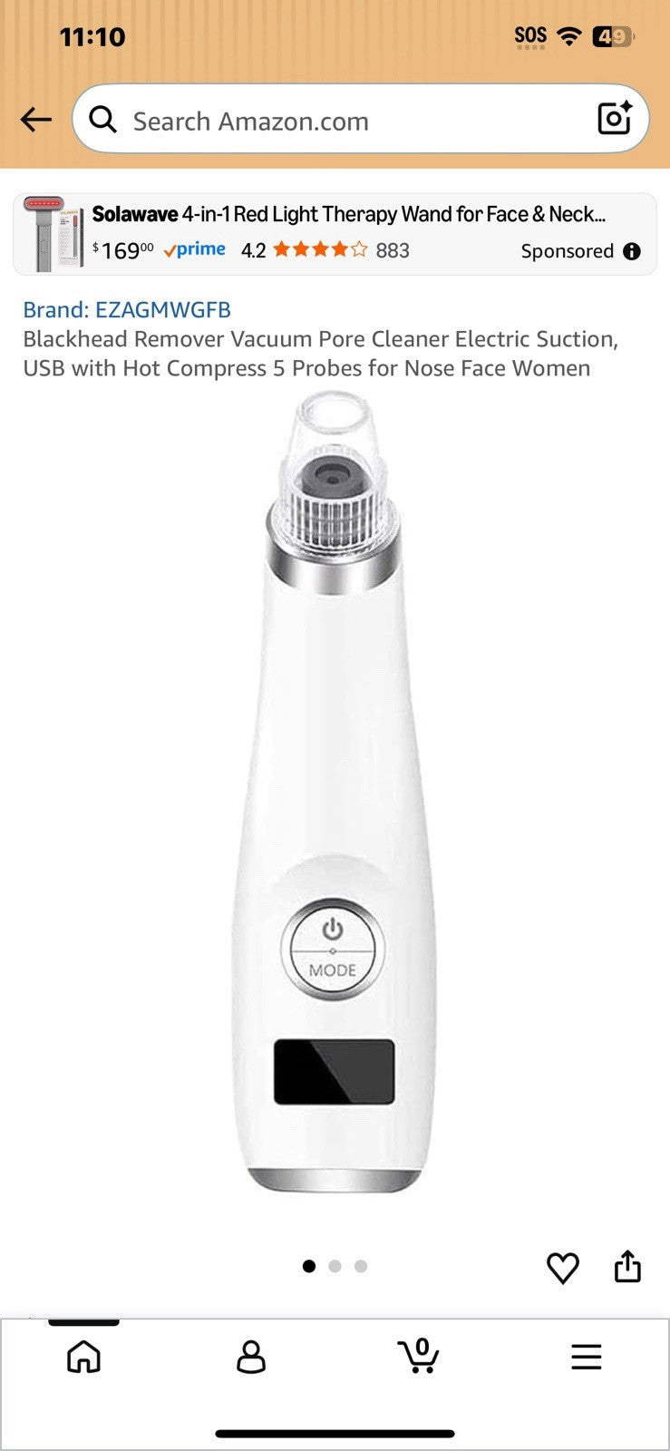 Toyuugo Blackhead Vacuum Remover - USB Rechargeable Pimple Extractor
