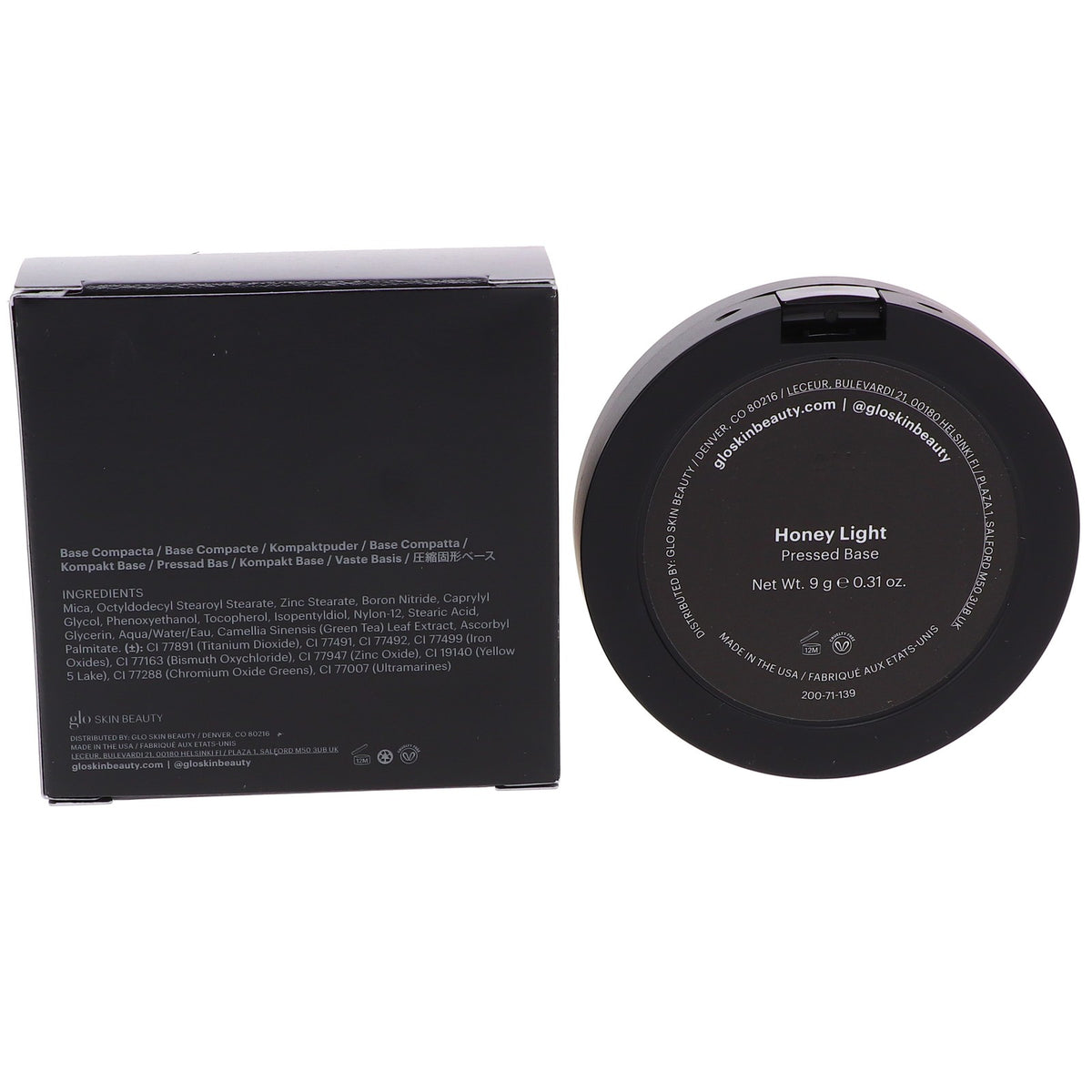 Glo Skin Beauty Pressed Base Honey Light - Mineral Foundation, 0.31 oz