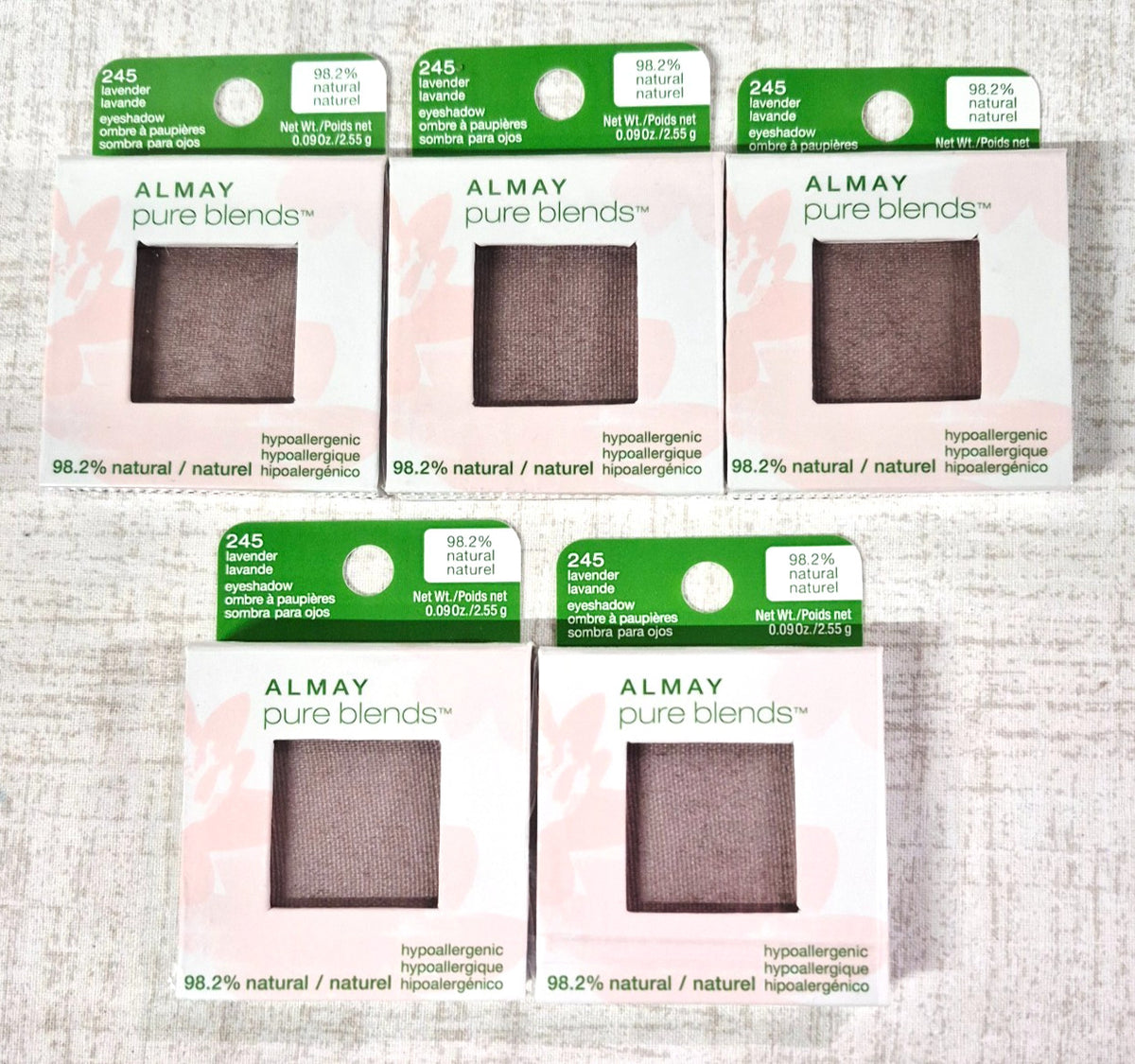 Hypoallergenic Powder Eye Shadow 245 Lavender - 5 Pack