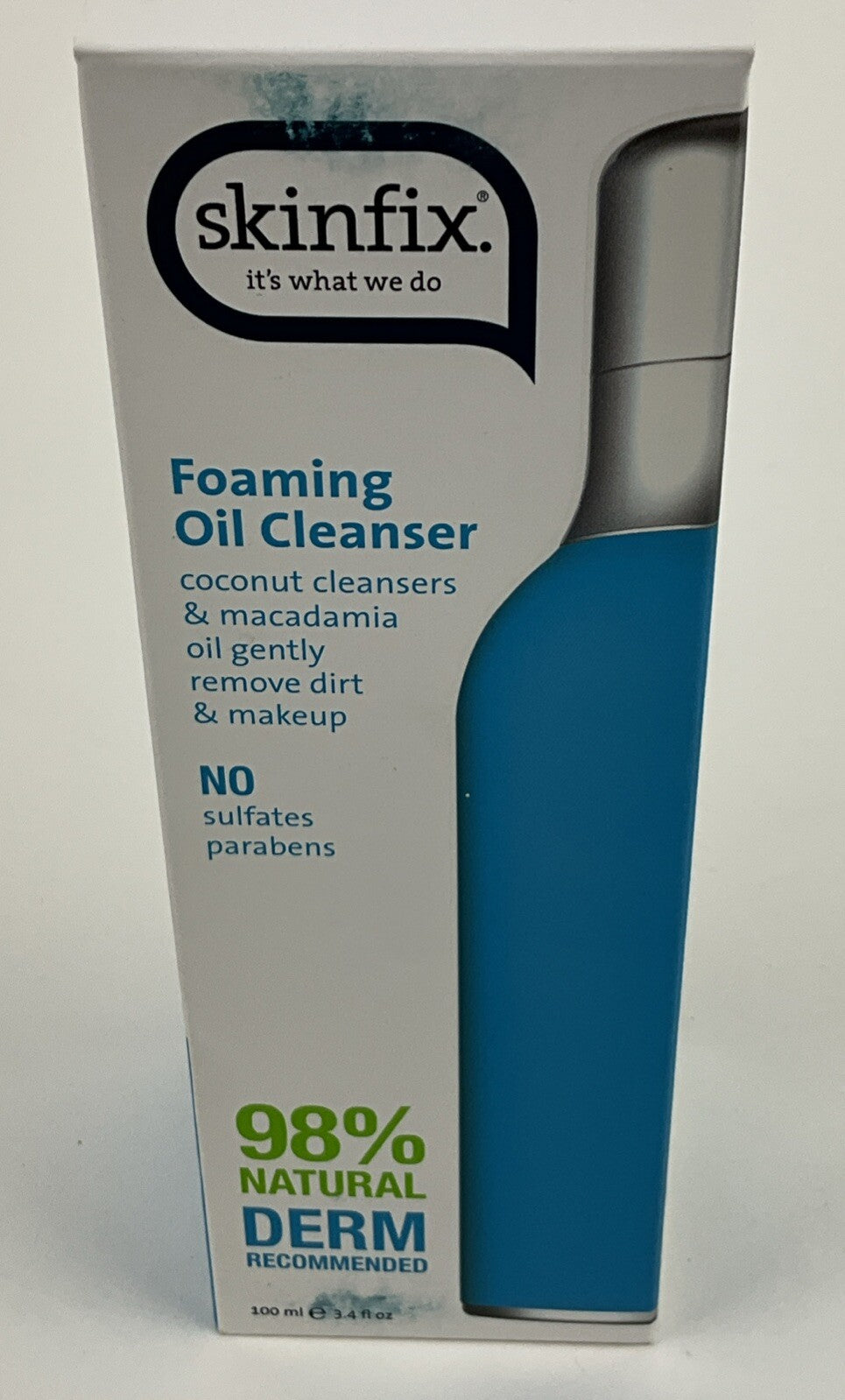 Gentle Foaming Oil Facial Cleanser - 98% Natural for All Skin Types 3.4 oz