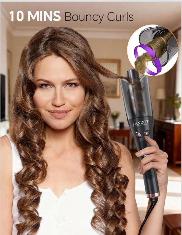 Automatic Rotating 1-Inch Curling Iron for Easy Hair Styling
