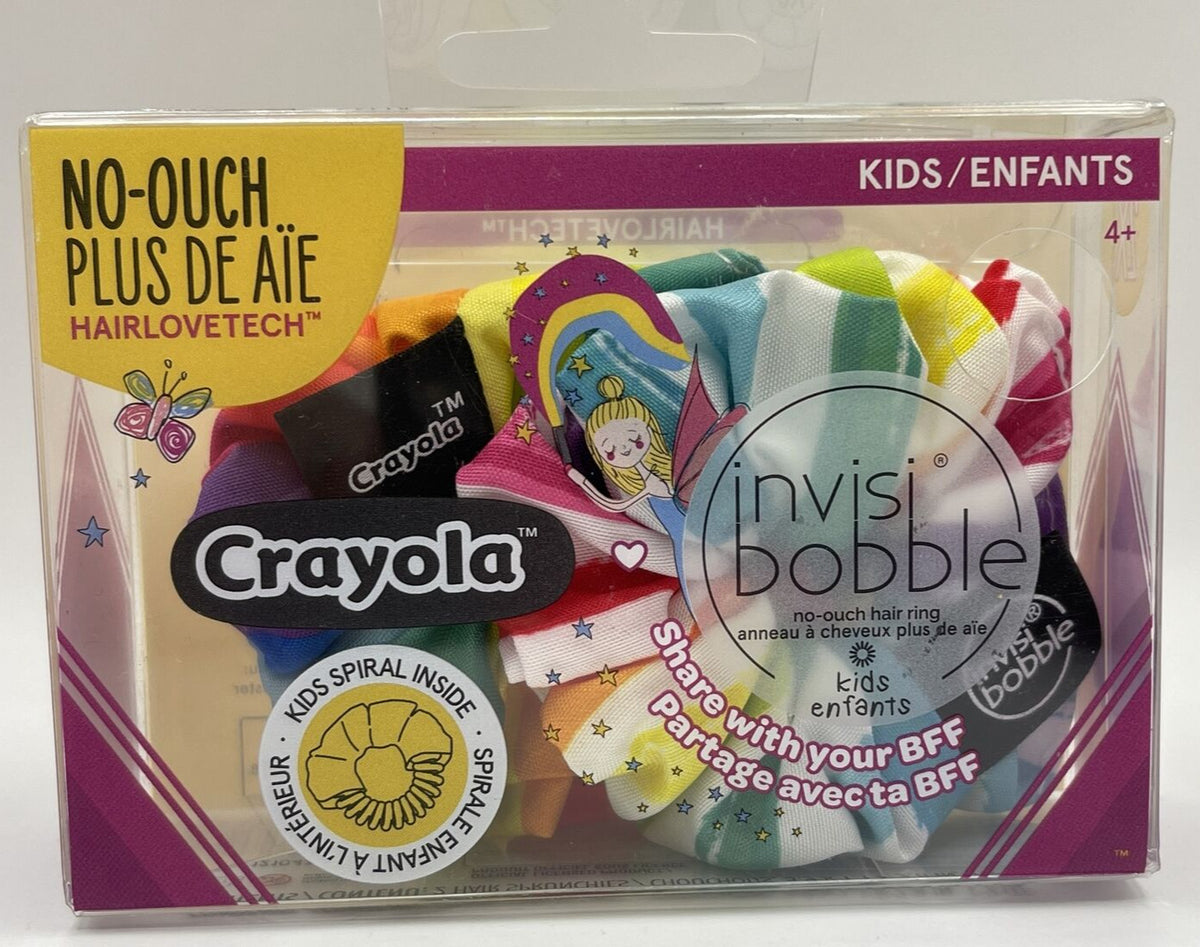 Invisibobble Crayola Kids 2 Piece Hair Scrunchies - NEW AS SHOWN