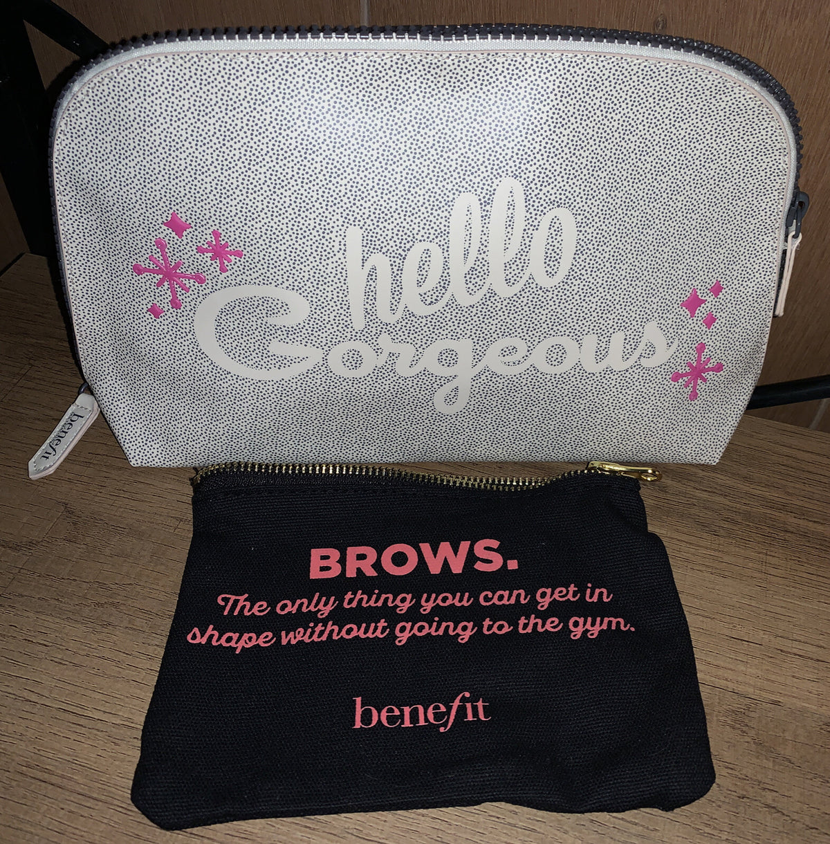 Makeup Cosmetic Bag Duo Set - Benefit Hello Gorgeous & Brows