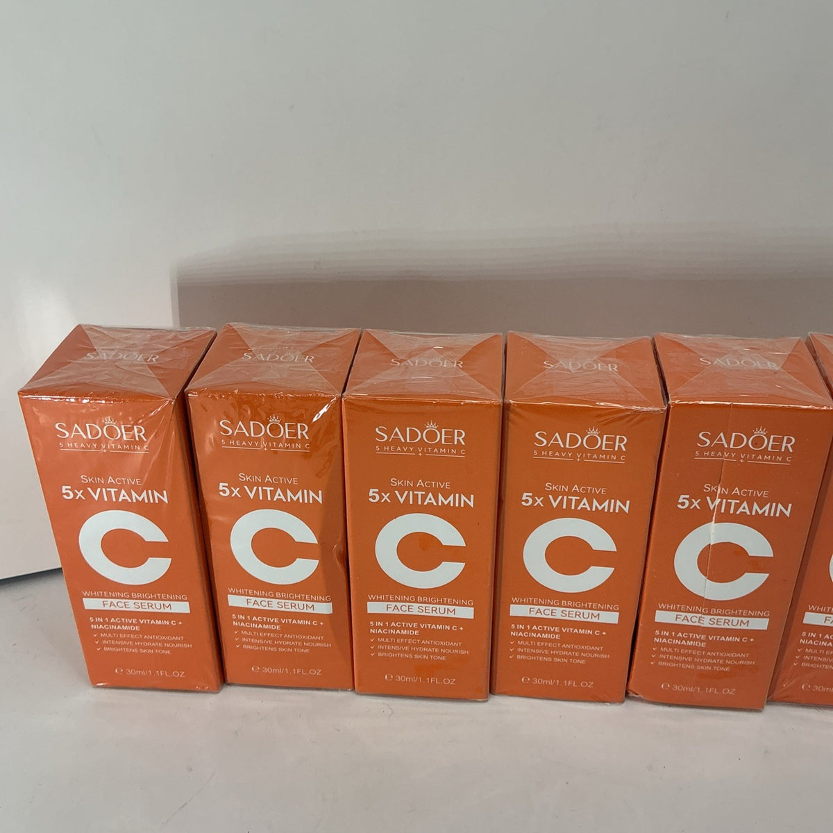 6-Pack Vitamin C Brightening Face Serum 30ml - Whitening & Skin Glow