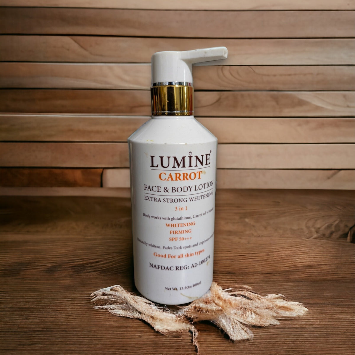 Lumine Carrot SPF 50 Face & Body Whitening Lotion 400ml - Firming & Sun Protection