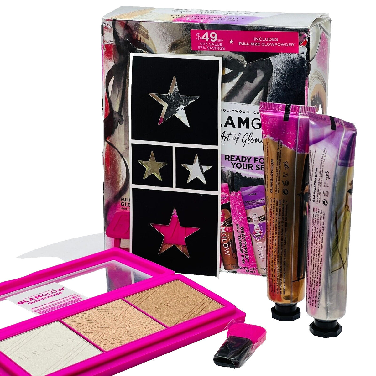Glamglow Glowing Skin 3-Piece Set with Masks and Powder Palette