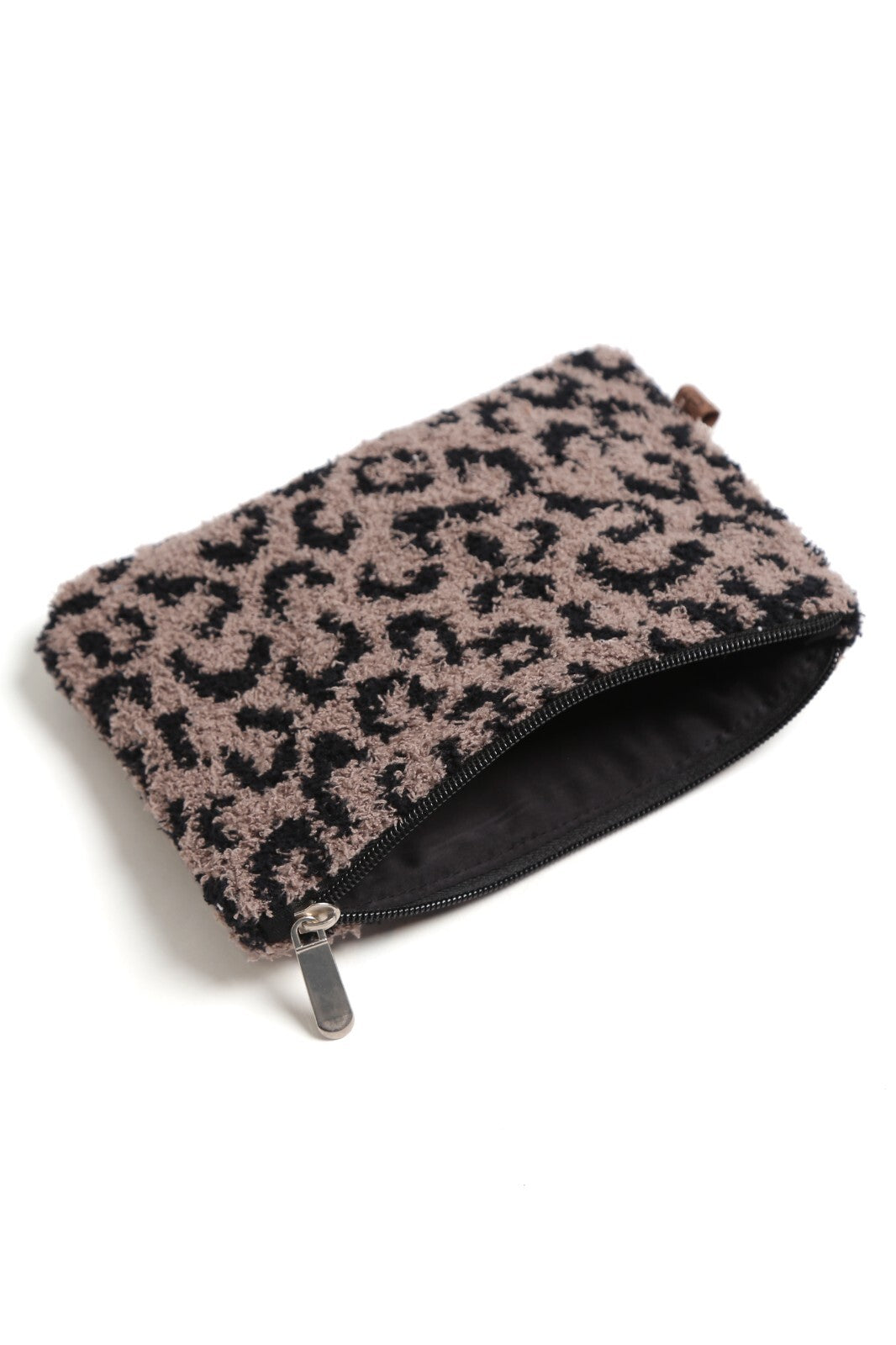 Leopard Pattern Travel Pouch with Zipper Closure - Small Cosmetic & Organizer Bag