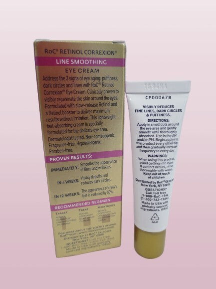 Retinol Eye Cream Set - Line Smoothing Treatment, 3 Pack, 0.5 oz Each