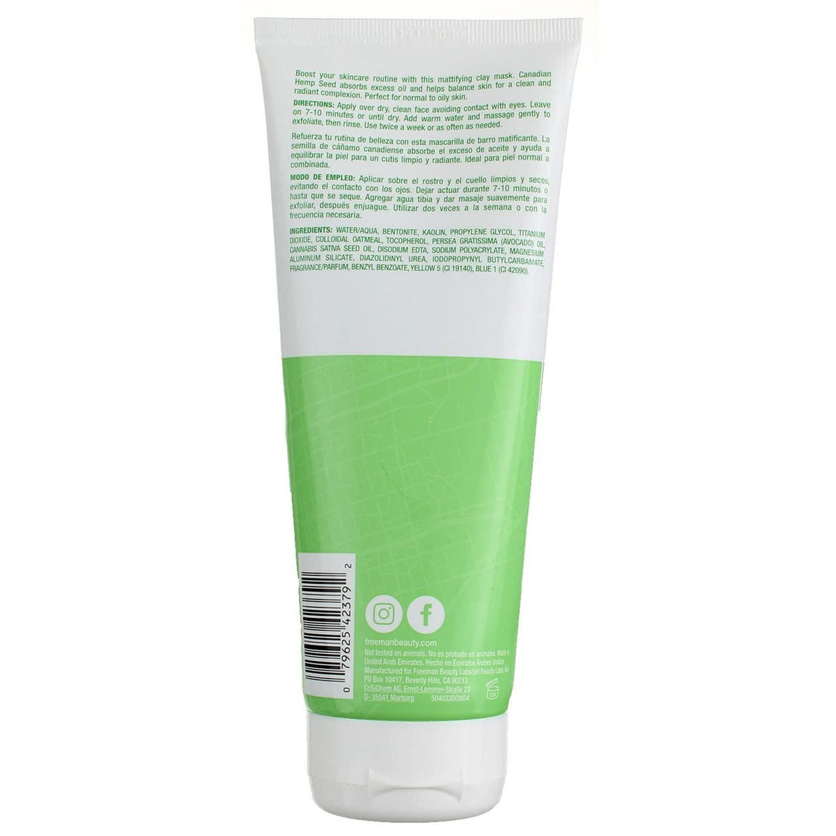 Hemp Seed Oil Clay Mask - Oil Control, 6 fl oz (24-Pack)