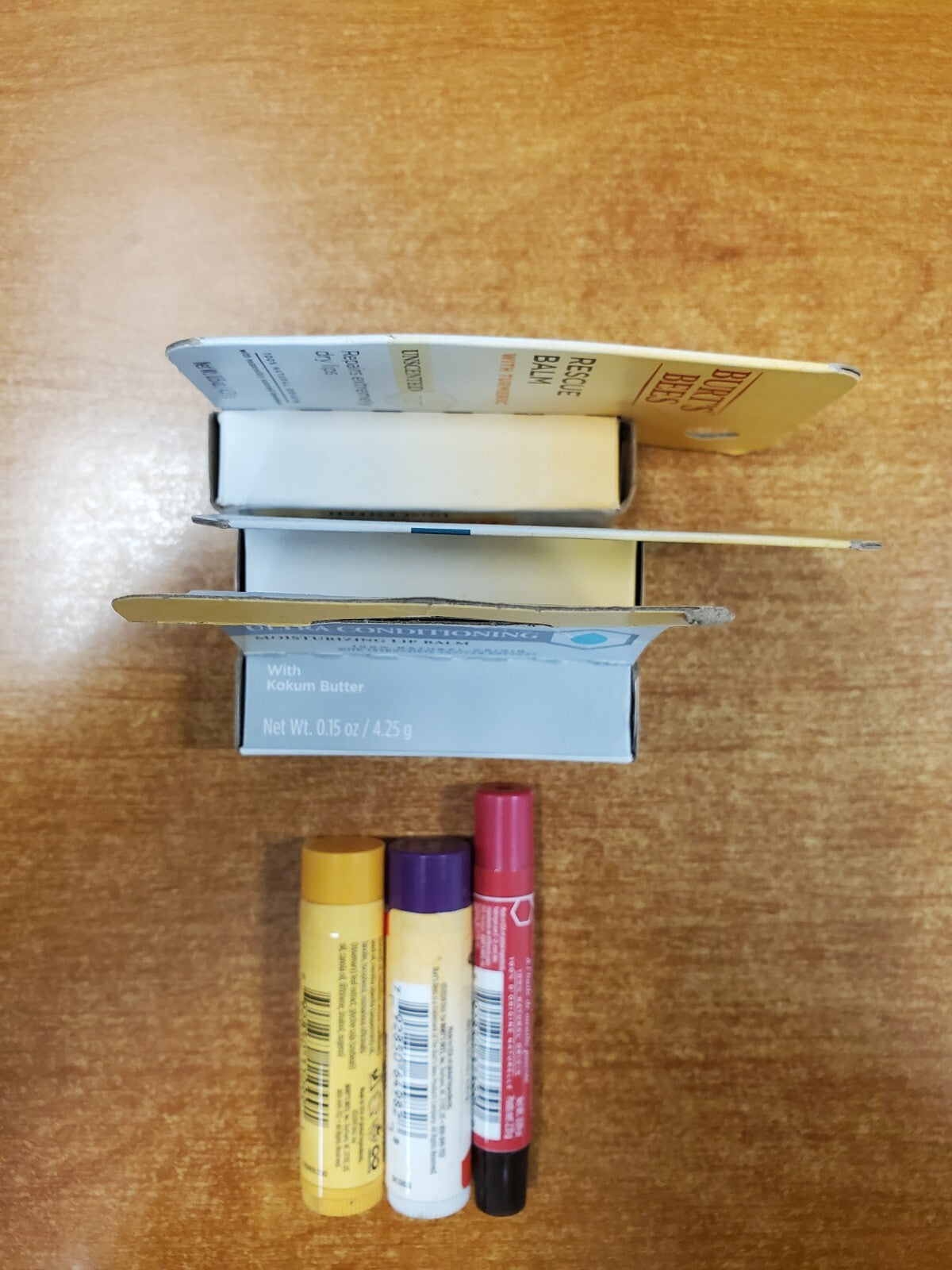 6 Pack Burt's Bees Beeswax Lip Balm Tubes Assorted Flavors