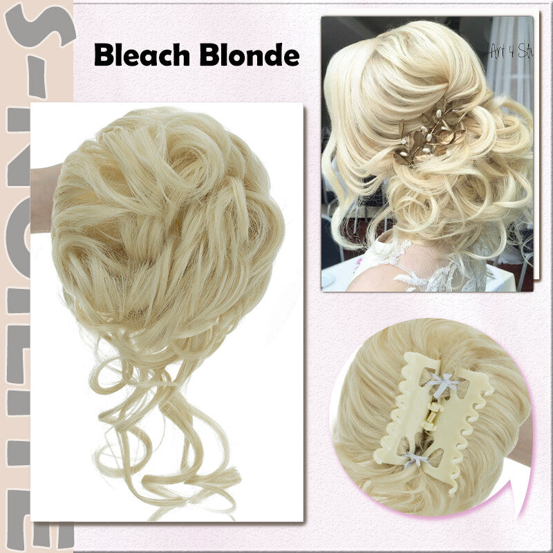 X-Large Thick Curly Claw Chignon Messy Bun Hair Extension Clips - All Colors