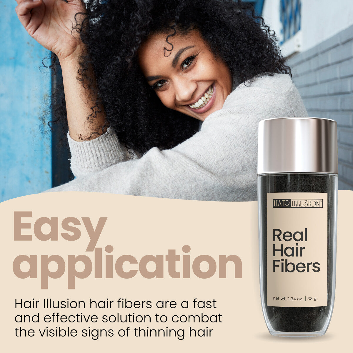Real Hair Fibers for Bald Spot & Thinning Hair Concealer