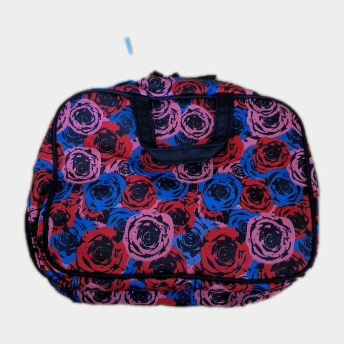 Travel Organizer Bag with Floral Design, Hangable with Pouch & 3 Travel Bottles
