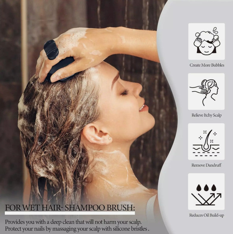 Whale-Shaped Scalp Massage Brush Silicone Shampoo Brush for Hair Growth