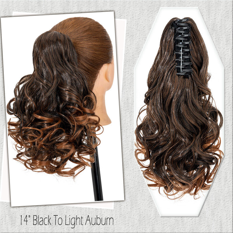 Fake Ponytail Clip-In Hair Extension Thick Natural Look 14 Inches