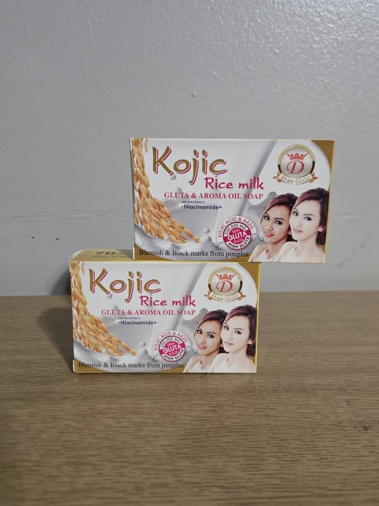 Kojic Rice Milk Bar Soap - 2 Bars Natural Skin Brightening