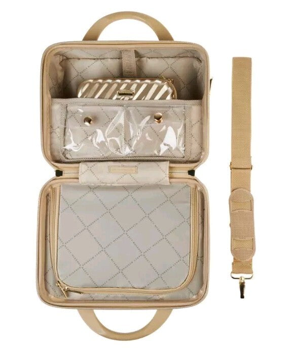 Travel Makeup & Toiletry Organizer Case Bundle - Large & Small, Tangerine