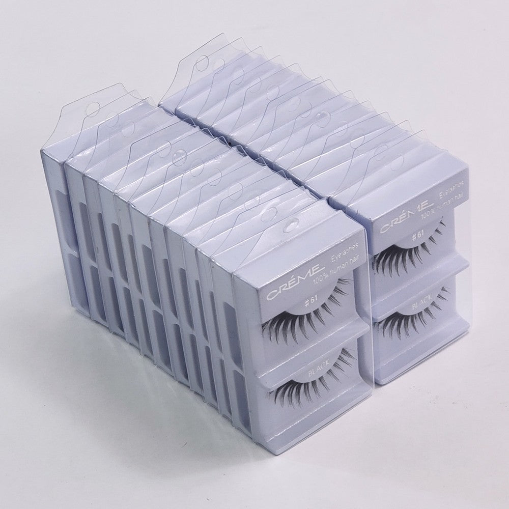 Human Hair False Eyelashes Pack - Natural Touch, Handmade, Light & Soft