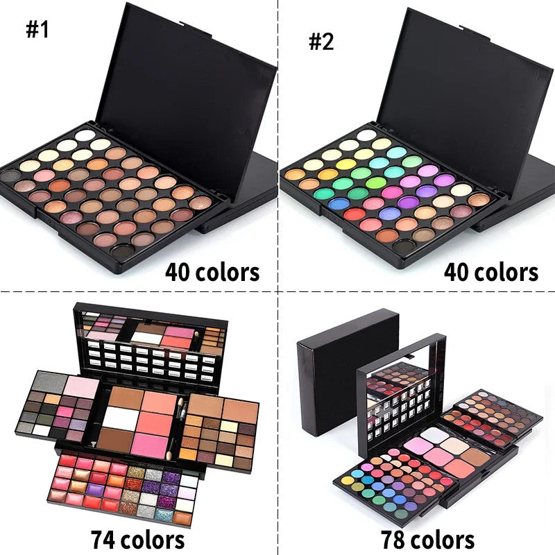 Colorful Glitter Eyeshadow Palette Waterproof Long Lasting Matte & Shimmer Makeup