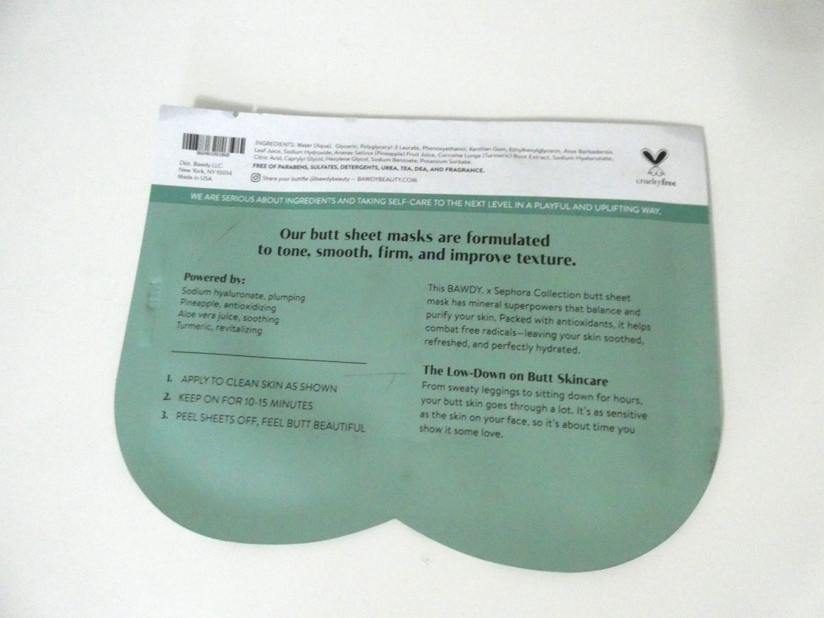 Butt Sheet Mask 0.1 oz - Plumping Smoothing Pineapple