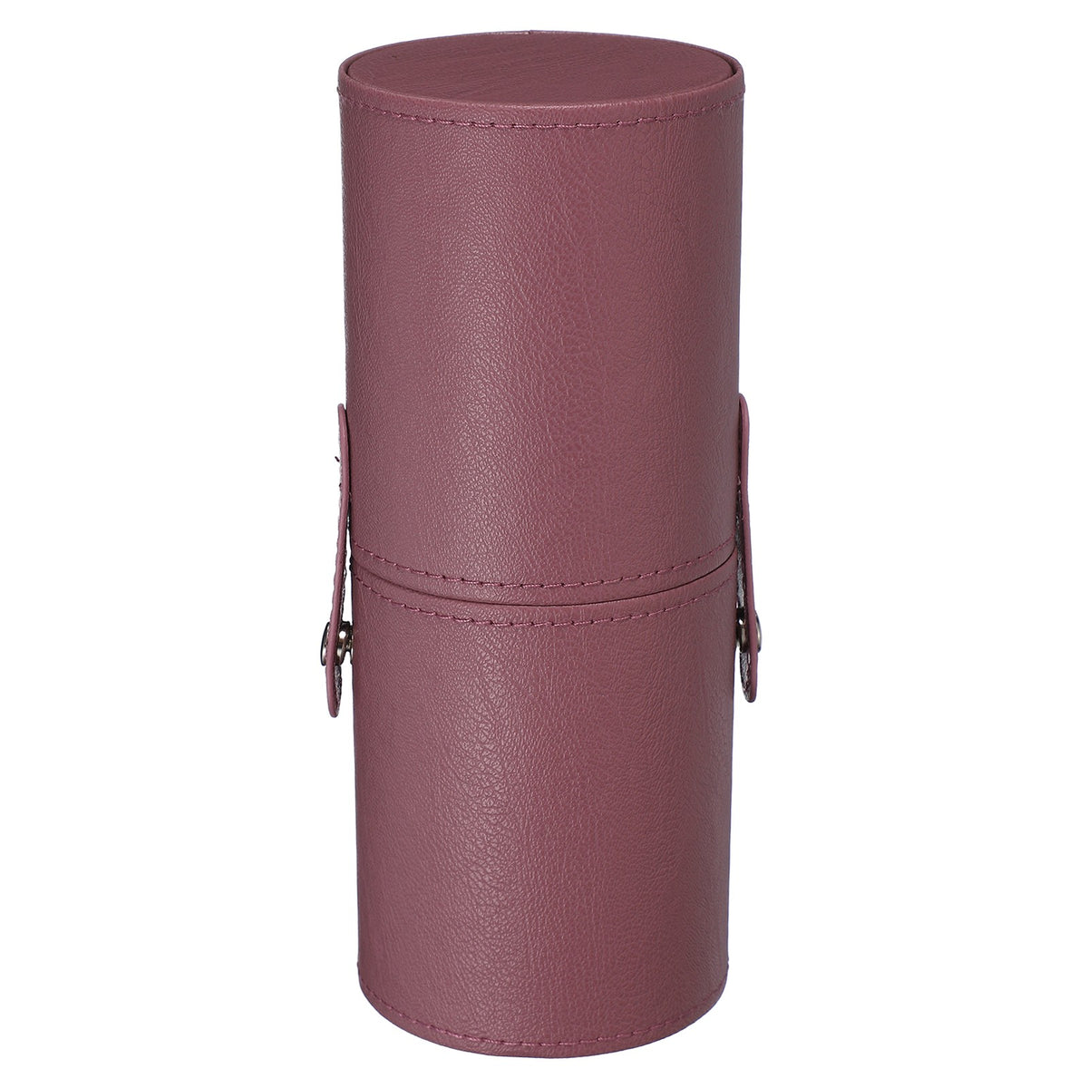 Portable Makeup Brush Holder with Strap - Waterproof Dark Red