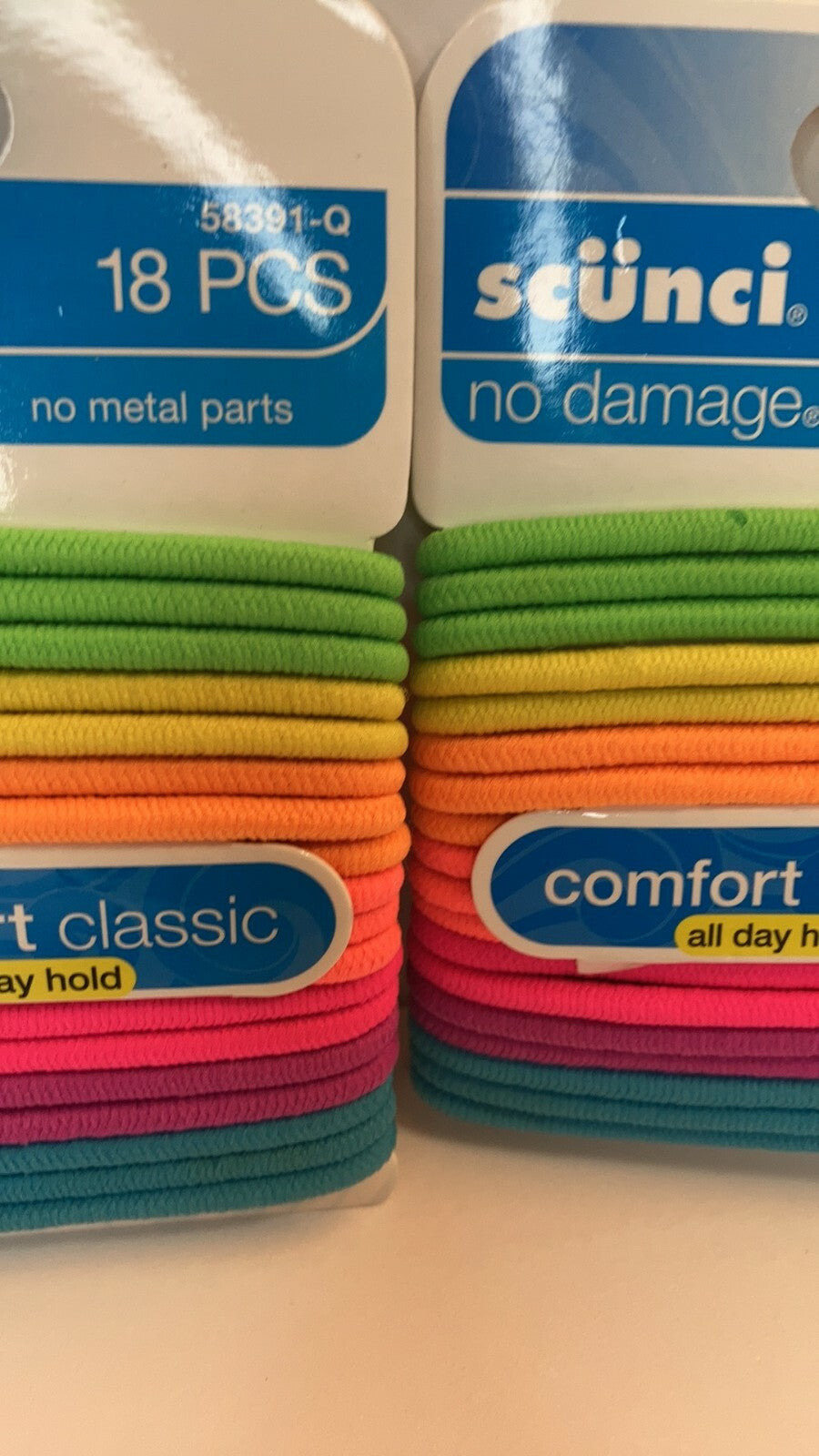 Scunci No Damage All Day Hold Hair Ties Ponytail Holder Elastics