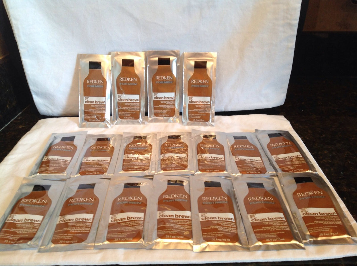 Redken For Men Clean Brew Shampoo Sample Pack - Travel & Gym Size