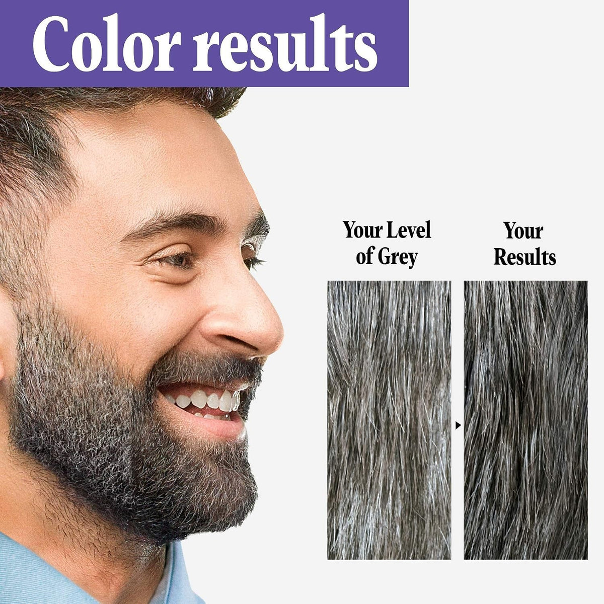 Beard Dye for Gray Hair - 5 Min Dark Brown-Black