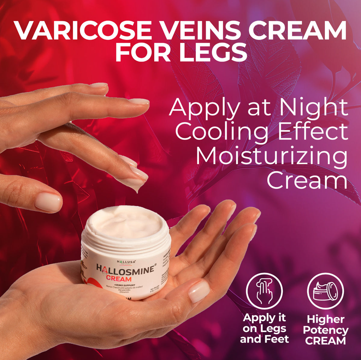 Varicose Veins & Spider Veins Leg Cream – 4 oz