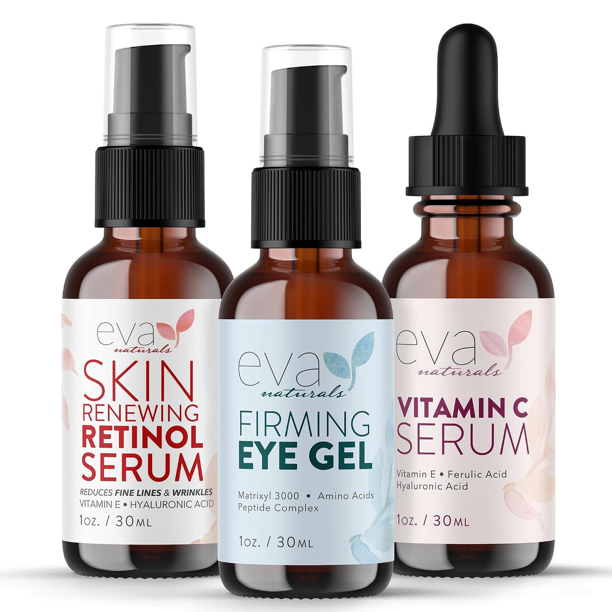 Vitamin C Retinol Eye Gel Serum Set for Dark Circles & Firming