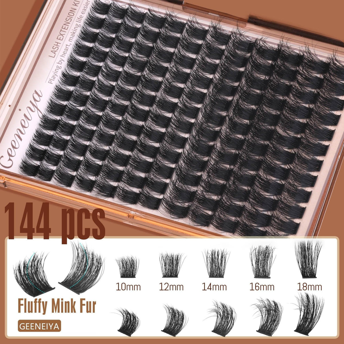 Lash Extension Clusters Kit - Thick 50 Count Mink Feel Wispy Eyelash Set