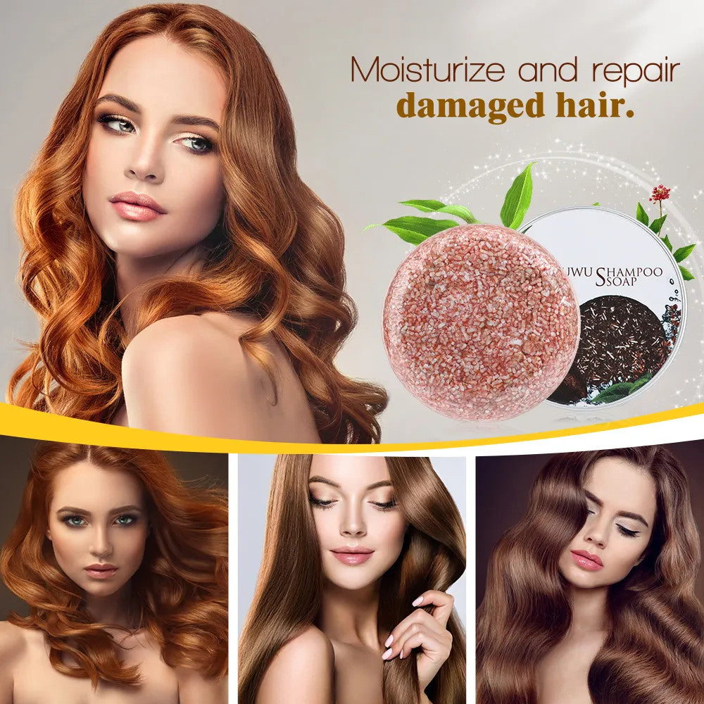Natural Polygonum Hair Darkening Soap - Gentle Nourishing Shampoo Bar