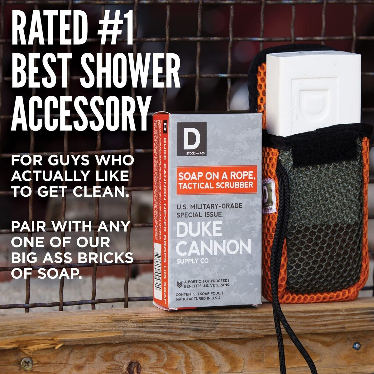 Duke Cannon Soap on a Rope Tactical Scrubber Men's Grooming Benefits