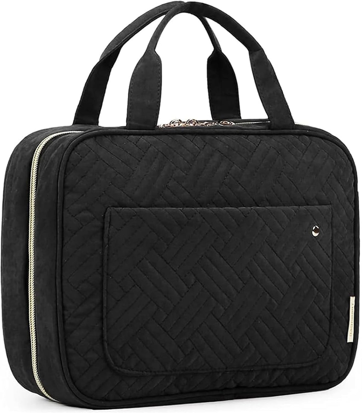 Large Water-Resistant Travel Toiletry Bag with Hanging Hook & Compartments