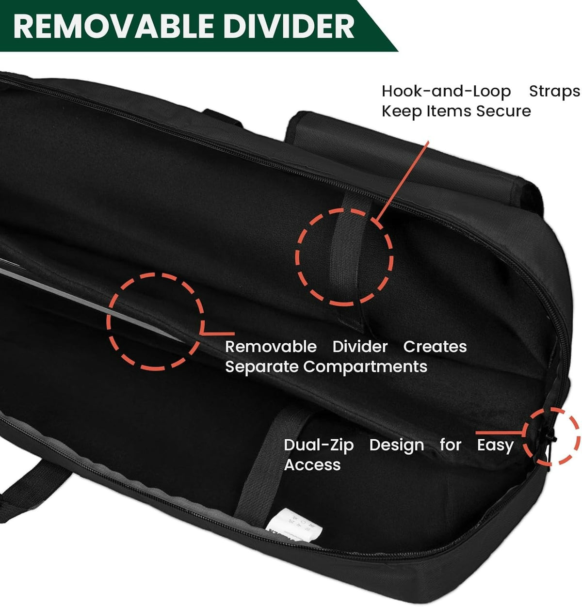 Water-Resistant Travel Soft Case Bag with Padded Handle 38 Inch