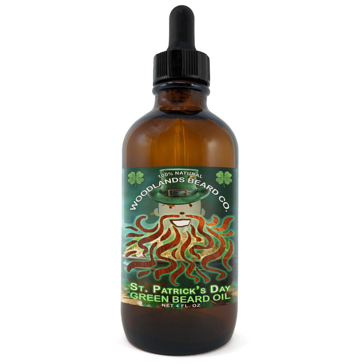 Festive Green Beard Oil with Rosemary, Lavender & Mint - Nourishing Beard Care