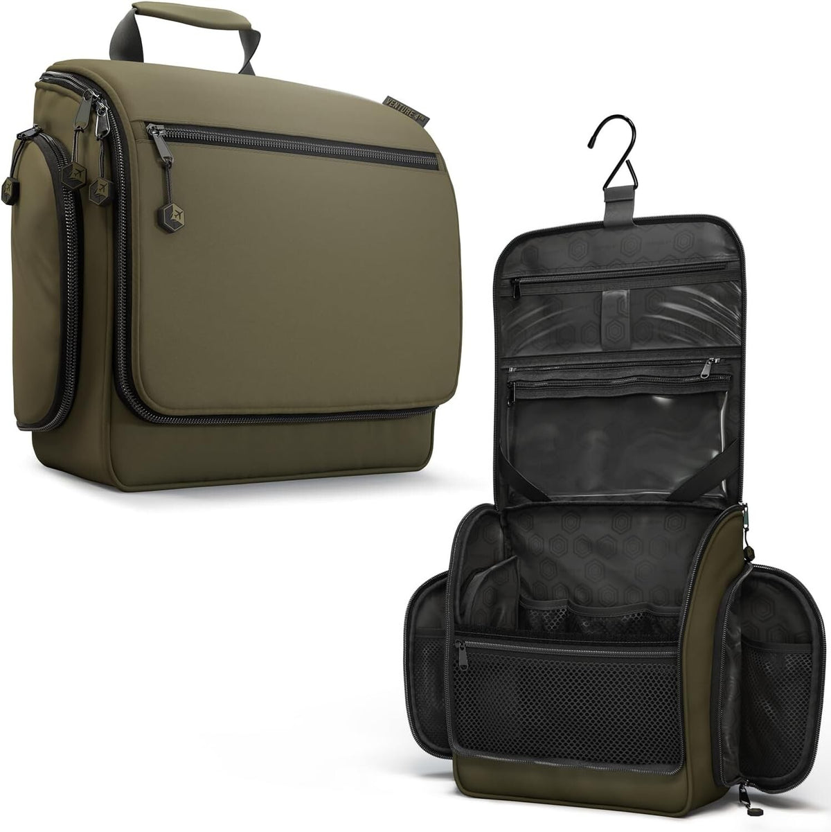 TSA-Friendly Travel Toiletry Bag with Expandable Compartments - Durable & Waterproof