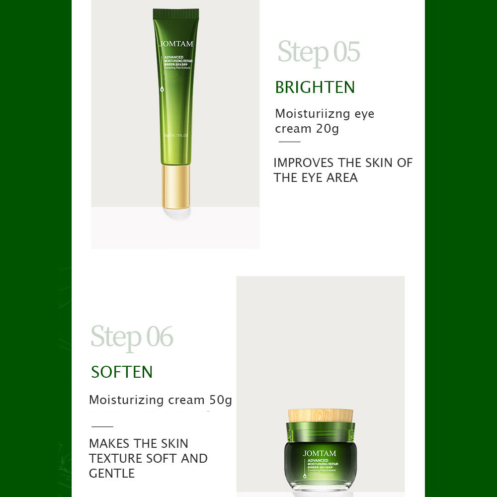 Hydrating Skincare Set with Avocado & Plant Extracts - 6 Pieces for Moisture & Repair
