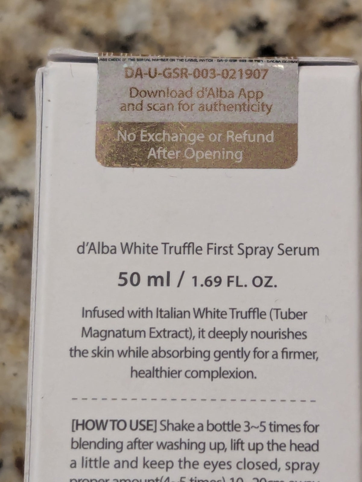 d'Alba Piedmont White Truffle First Spray Serum, 1.69 fl oz
