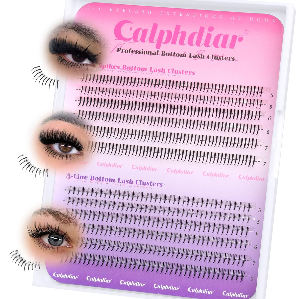 Bottom Lash Extension Clusters 552pcs Natural False Eyelashes for Lower Lids