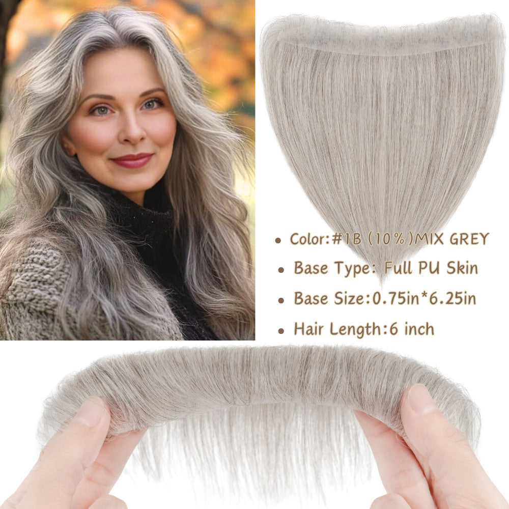 Full Lace Receding Hairline Cover-Up Human Hair Patch for Women