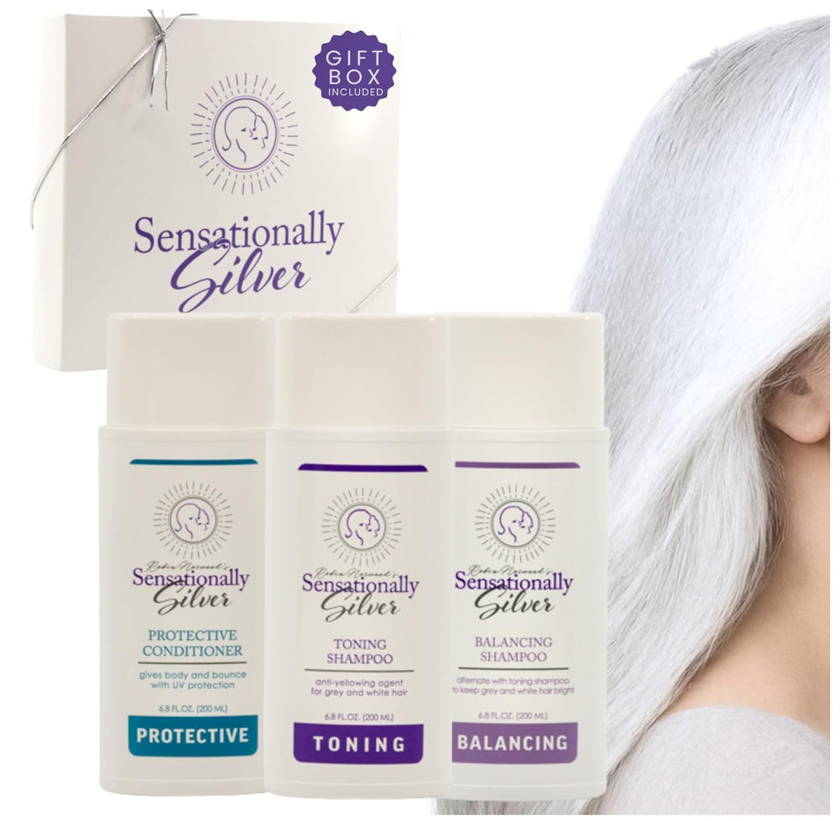 Sensationally Silver 3-Piece Gift Set – Premium Hair Care Trio for