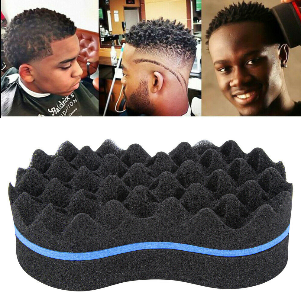 2PCS Hair Sponge Magic Barber Brush Twist Curl Dreads Locking Afro