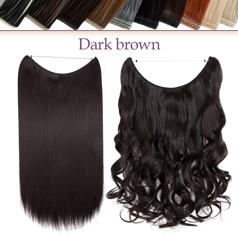 Natural Real Hair Extensions Wire-In Thick Wavy or Straight 20-24 Inch