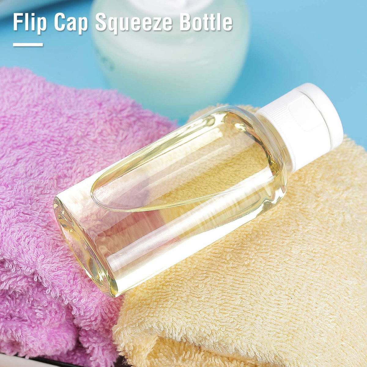 25 Travel Refillable Plastic Bottles 50ml with Transparent Screw-On Caps