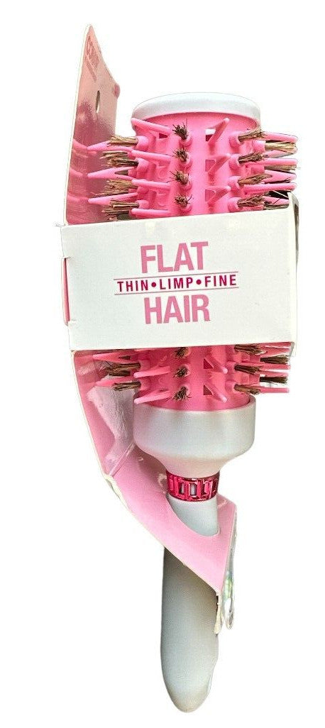 Conair 2-Pack Flat Hair Root Boosting Round Hairbrush for Volume & Styling