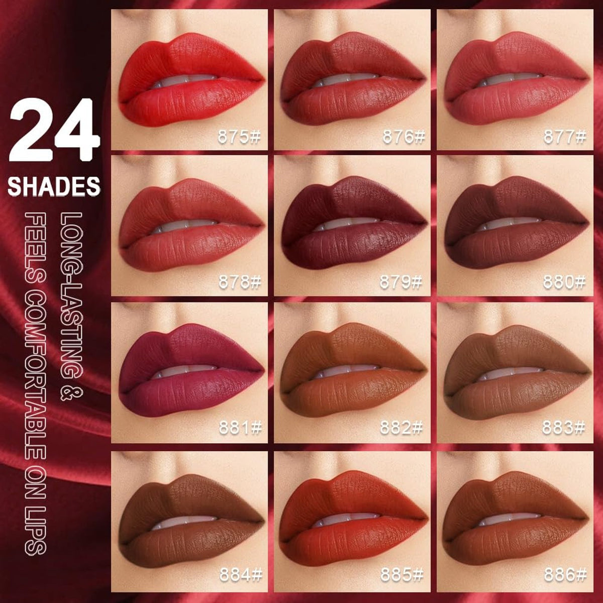 Nude Brown Velvet Matte Lipstick - Long Lasting Waterproof Lipstick for Women