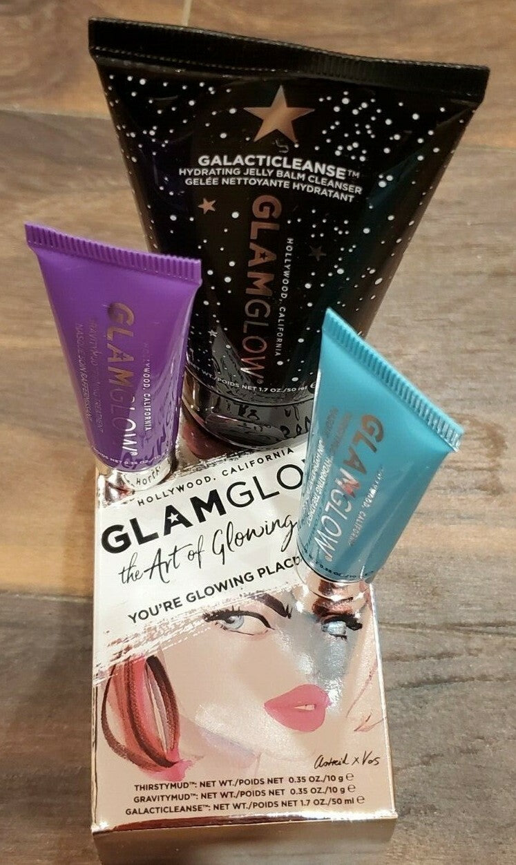 Skincare Gift Set - Glow & Hydrate with 3 Treatments - New